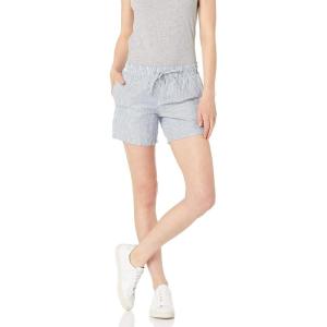 imageAmazon Essentials Womens 5quot Inseam Drawstring Linen Blend Shorts Available in Plus SizeBlue White Stripe
