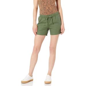 imageAmazon Essentials Womens 5quot Inseam Drawstring Linen Blend Shorts Available in Plus SizeMilitary Green