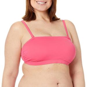 imageAmazon Essentials Womens Bandeau Swimsuit Top Available in Plus Size  Discontinued ColorsHot Pink