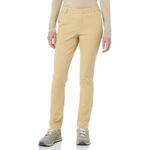 imageAmazon Essentials Womens BiStretch Full Length Straight Leg PantTan