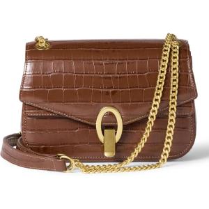 imageAmazon Essentials Womens Chain Shoulder BagBrown Faux Crocodile