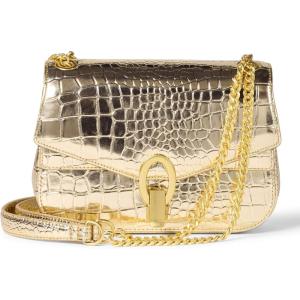 imageAmazon Essentials Womens Chain Shoulder BagGold Faux Crocodile