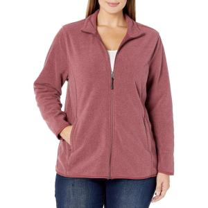 imageAmazon Essentials Womens ClassicFit FullZip Polar Soft Fleece Jacket Available in Plus SizeBurgundy Heather