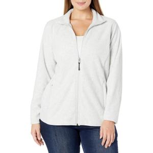 imageAmazon Essentials Womens ClassicFit FullZip Polar Soft Fleece Jacket Available in Plus SizeLight Grey Heather