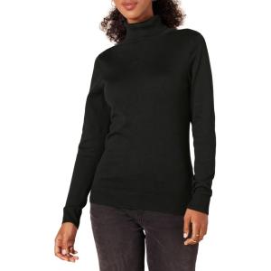 imageAmazon Essentials Womens ClassicFit Lightweight LongSleeve Turtleneck Sweater Available in Plus SizeBlack