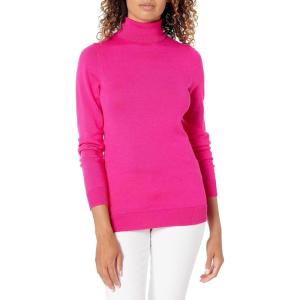 imageAmazon Essentials Womens ClassicFit Lightweight LongSleeve Turtleneck Sweater Available in Plus SizeBright Pink