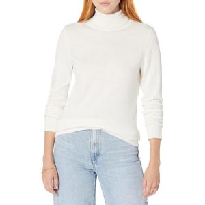 imageAmazon Essentials Womens ClassicFit Lightweight LongSleeve Turtleneck Sweater Available in Plus SizeIvory