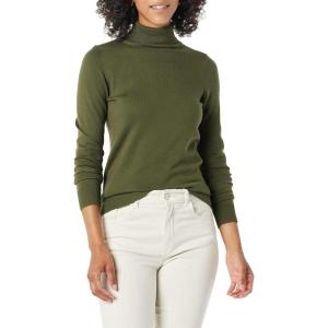 imageAmazon Essentials Womens ClassicFit Lightweight LongSleeve Turtleneck Sweater Available in Plus SizeOlive