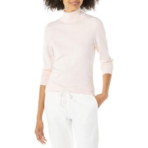 imageAmazon Essentials Womens ClassicFit Lightweight LongSleeve Turtleneck Sweater Available in Plus SizePale Pink