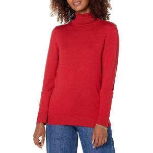 imageAmazon Essentials Womens ClassicFit Lightweight LongSleeve Turtleneck Sweater Available in Plus SizeRed