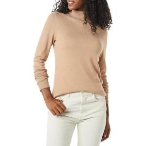 imageAmazon Essentials Womens ClassicFit Lightweight LongSleeve Turtleneck Sweater Available in Plus SizeTaupe Heather