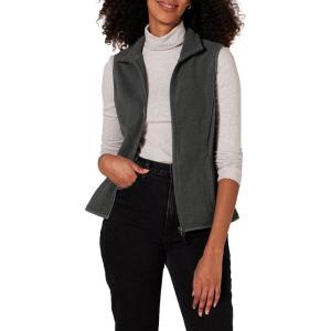 imageAmazon Essentials Womens ClassicFit Sleeveless Polar Soft Fleece Vest Available in Plus SizeCharcoal Heather