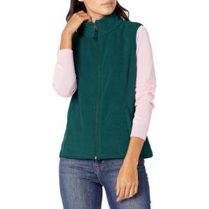 imageAmazon Essentials Womens ClassicFit Sleeveless Polar Soft Fleece Vest Available in Plus SizeDark Green Heather