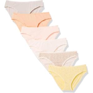 imageAmazon Essentials Womens Cotton Bikini Brief Underwear Available in Plus Size MultipacksAnimal PrintFloralMulticolor