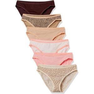 imageAmazon Essentials Womens Cotton Bikini Brief Underwear Available in Plus Size MultipacksAnimal PrintLeopardMulticolorStripe
