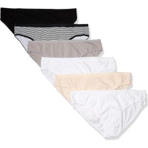 imageAmazon Essentials Womens Cotton Bikini Brief Underwear Available in Plus Size MultipacksBasic ColorsStripe