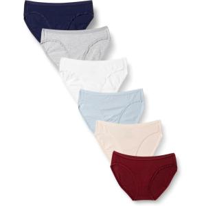 imageAmazon Essentials Womens Cotton Bikini Brief Underwear Available in Plus Size MultipacksCool ColorsWarm Shades