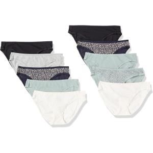 imageAmazon Essentials Womens Cotton Bikini Brief Underwear Available in Plus Size MultipacksGreenPinkGrey