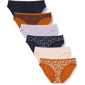 imageAmazon Essentials Womens Cotton Bikini Brief Underwear Available in Plus Size MultipacksMulticolorFloralPetal Print