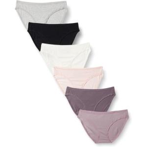 imageAmazon Essentials Womens Cotton Bikini Brief Underwear Available in Plus Size MultipacksMulticolorNeutral Shades
