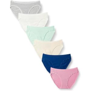 imageAmazon Essentials Womens Cotton Bikini Brief Underwear Available in Plus Size MultipacksMulticolorSolid Colors