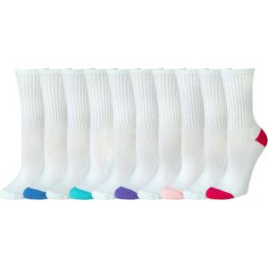 imageAmazon Essentials Womens Cotton Crew Socks Lightly Cushioned 10 PairsWhite