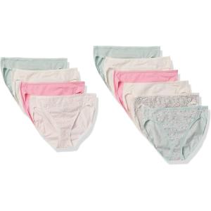 imageAmazon Essentials Womens Cotton High Leg Brief Underwear Available in Plus Size Breathable MultipacksMulticolorDitsy FloralFloral