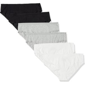 imageAmazon Essentials Womens Cotton Hipster Underwear  Discontinued Colors Pack of 6BlackGrey HeatherWhite