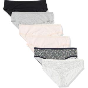 imageAmazon Essentials Womens Cotton Hipster Underwear  Discontinued Colors Pack of 6MulticolorDitsy FloralDots
