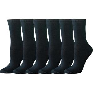 imageAmazon Essentials Womens Crew Socks Cotton 6 PairsBlack