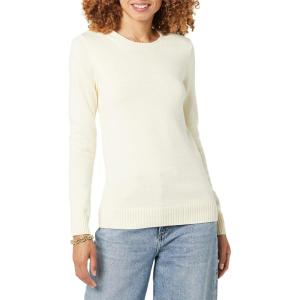 imageAmazon Essentials Womens Crewneck Sweater 100 Cotton Plus Size AvailablePale Peach