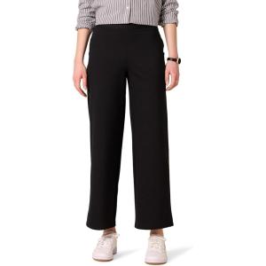 imageAmazon Essentials Womens Dressy Cropped Wide Leg PullOn PantsBlack