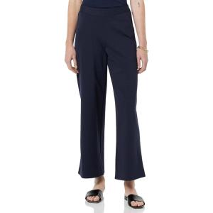 imageAmazon Essentials Womens Dressy Cropped Wide Leg PullOn PantsNavy