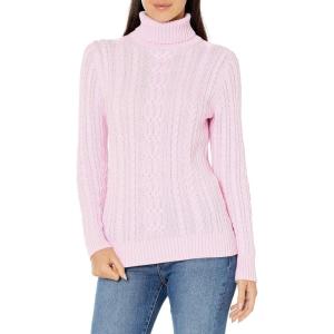 imageAmazon Essentials Womens Fisherman Cable Turtleneck Sweater Available in Plus SizeLight Pink