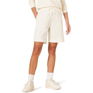 imageAmazon Essentials Womens Fleece High Rise Bermuda Shorts Plus Size AvailableEggshell White