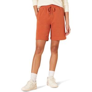 imageAmazon Essentials Womens Fleece High Rise Bermuda Shorts Plus Size AvailableTerracotta