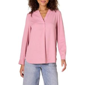 imageAmazon Essentials Womens Georgette Long Sleeve RelaxedFit Popover BlouseMauve