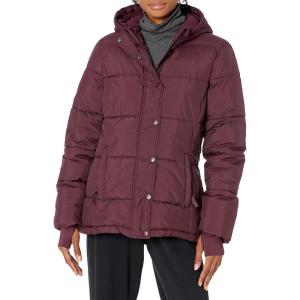 imageAmazon Essentials Womens Heavyweight Quilted LongSleeve Hooded Puffer Coat Available in Plus SizeBurgundy