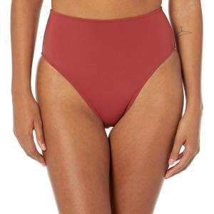 imageAmazon Essentials Womens High Waist High Leg Bikini BottomBrick Red
