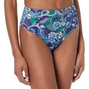 imageAmazon Essentials Womens High Waist High Leg Bikini BottomDeep Blue Paisley