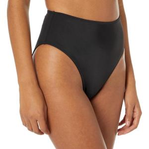imageAmazon Essentials Womens High Waist High Leg Bikini BottomWashed Black