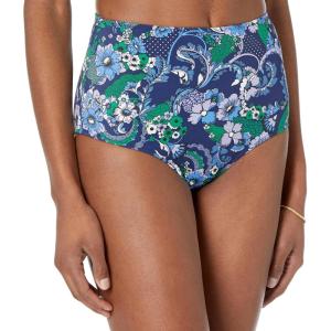 imageAmazon Essentials Womens High Waist Swim Bottom Available in Plus SizeDeep Blue Paisley