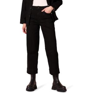 imageAmazon Essentials Womens HighRise RegularFit AnkleLength WideLeg JeanBlack
