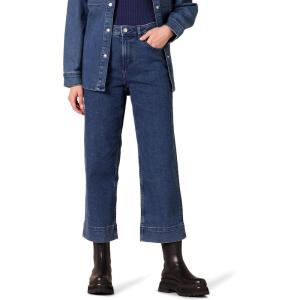 imageAmazon Essentials Womens HighRise RegularFit AnkleLength WideLeg JeanMedium Wash