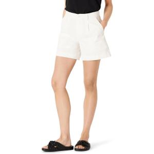 imageAmazon Essentials Womens HighRise RelaxedFit Aline Elastic Back ShortWhite