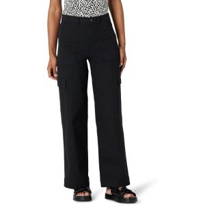 imageAmazon Essentials Womens HighRise RelaxedFit FullLength Wide Leg Cargo Khaki PantBlack
