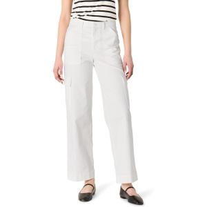 imageAmazon Essentials Womens HighRise RelaxedFit FullLength Wide Leg Cargo Khaki PantWhite