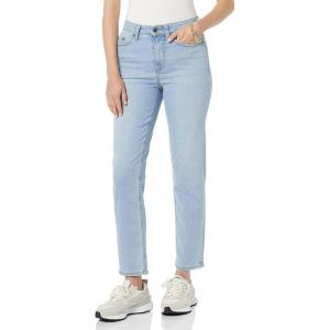 imageAmazon Essentials Womens HighRise Straight JeanLight Wash