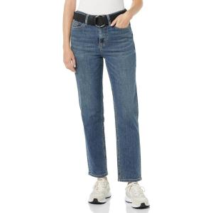 imageAmazon Essentials Womens HighRise Straight JeanMedium Wash