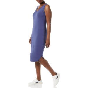 imageAmazon Essentials Womens Jersey RegularFit Sleeveless vNeck Midi Dress Previously Daily RitualMedium Blue